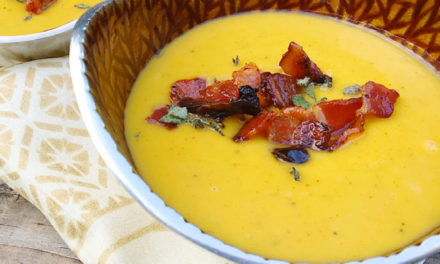 Pumpkin Beer Soup – with Bacon & Dates