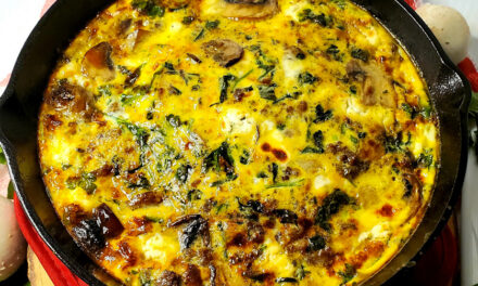 Turkey Sausage, Mushroom & Goat Cheese Frittata