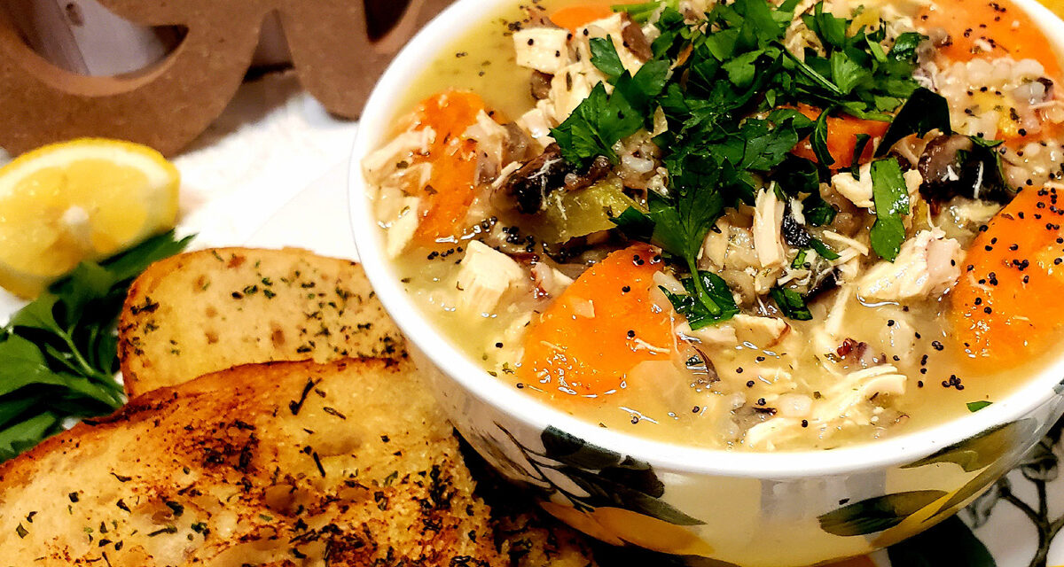 Lemony Chicken and Wild Rice Soup
