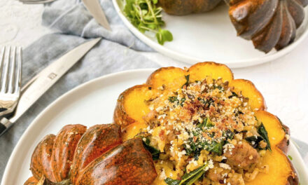 Roasted Acorn Squash With Wild Rice Stuffing