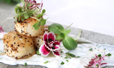 Salt + Pepper Scallops with Herb Aioli from Park + Cherry