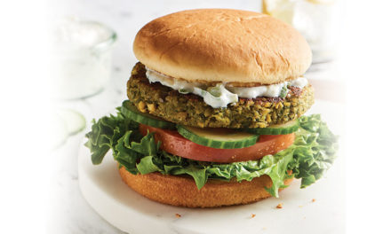 Falafel Burgers with Cucumber Sauce