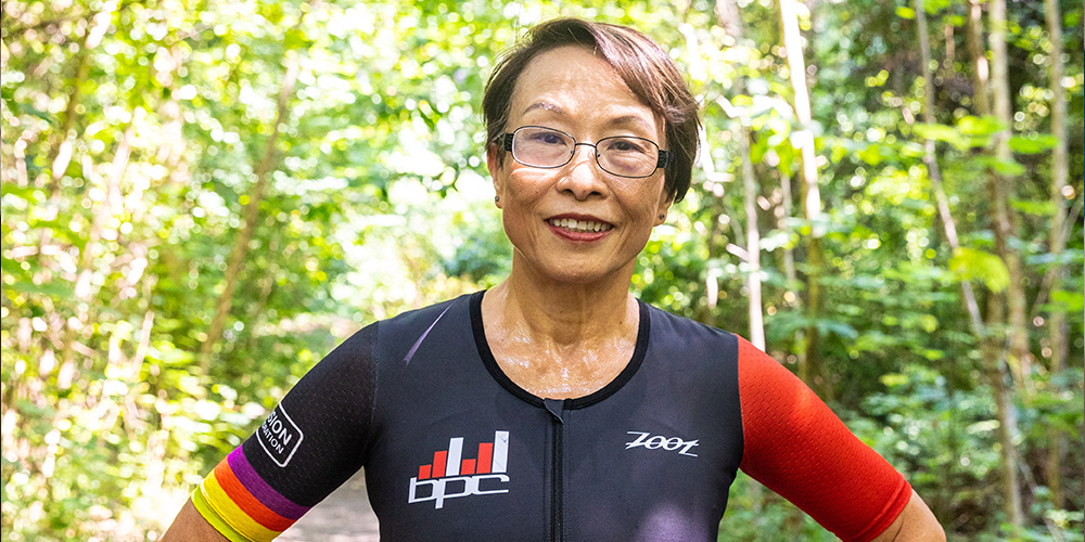 Lin Wu, Running, Swimming, and Biking 