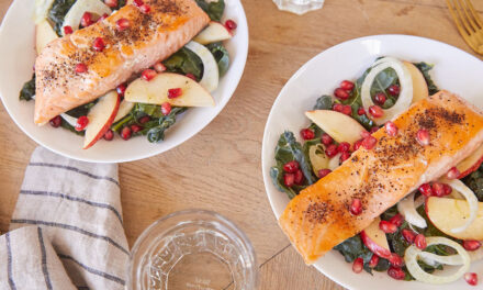 Kale & Salmon Superfood Salad with Fennel & Pomegranate