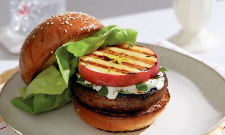 Grilled Apple Portobello “Burgers”