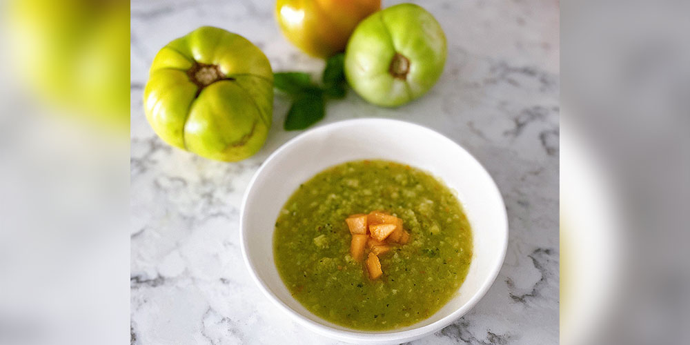 Green Tomato Gazpacho 