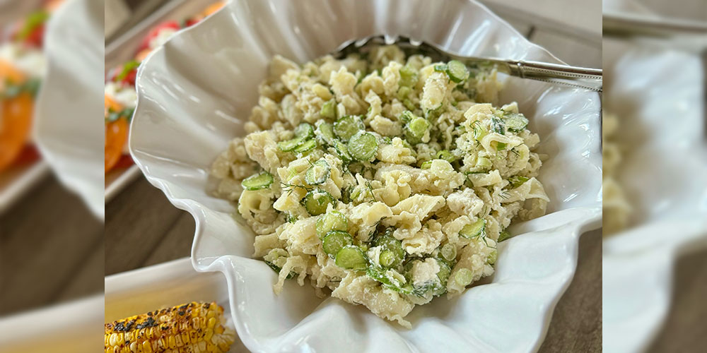 Whipped Feta Pasta Salad