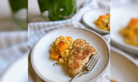 Pan-Seared US Farm Raised Catfish Over Butternut Squash Risotto