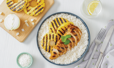 Grilled Hawaiian Chicken & Coconut Rice