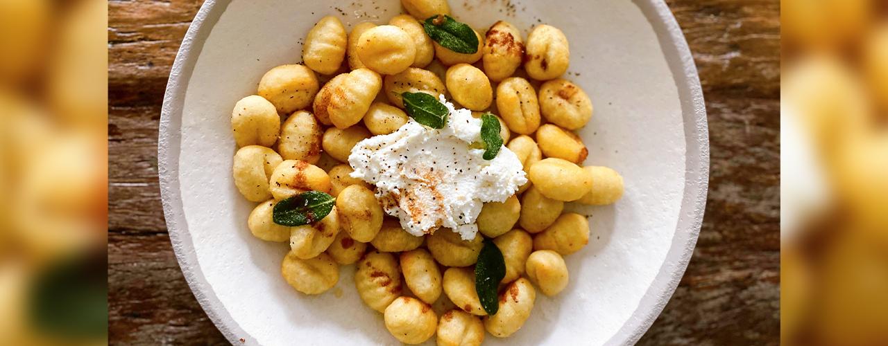 Air-Fried Crispy Gnocchi with Browned Butter & Ricotta