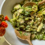 Brussels Sprouts Salad with Caramelized Shallot Dressing