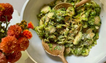 Brussels Sprouts Salad with Caramelized Shallot Dressing